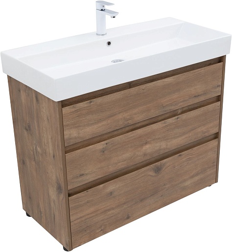 Aquanet Мебель для ванной Nova Lite 100 дуб рустикальный – фотография-4