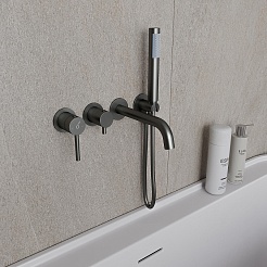 Oliveeka Душевая система Y OL-889017-BGM матовый оружейный металл – фотография-2