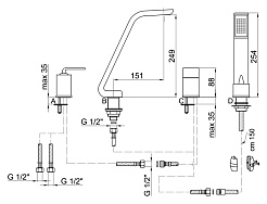 Webert Смеситель на борт ванны Wolo WO850701015 – фотография-2