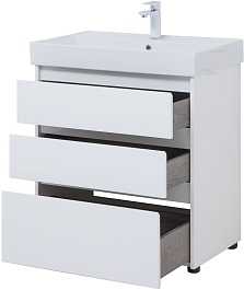 Aquanet Тумба под раковину Nova Lite 75 белая глянцевая – фотография-8