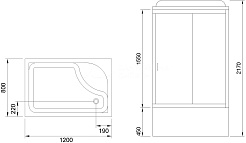 Royal Bath Душевая кабина 120/80 BP RB8120BP1-M-R с высоким поддоном – фотография-2