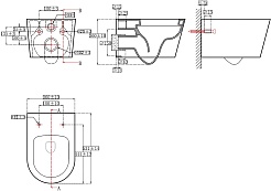 Azario Унитаз подвесной Ollin AZ-0513R безободковый белый – фотография-12