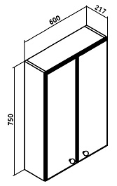 Runo Шкаф навесной Кредо 60 – фотография-2