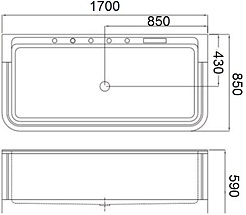 WeltWasser Акриловая ванна WW HB Keller 170x85 WT с гидромассажем – фотография-3
