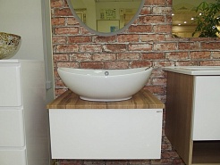 Misty Мебель для ванной Ива 60 белая/дуб – фотография-12