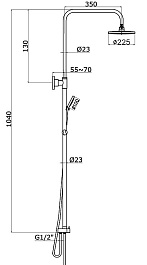 Azario Душевая стойка Mano AZ-15780201 хром – фотография-2