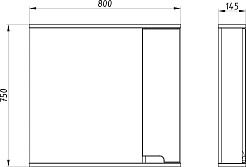 ASB-Mebel Мебель для ванной Вита 80 белая – фотография-15