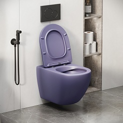 Grossman Унитаз подвесной Color GR-4411LIMS фиолетовый матовый – фотография-9