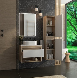 Teymi Тумба с раковиной Ritta 75 дуб эврика/белый матовый T60521 – фотография-3