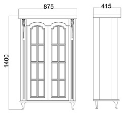 Атолл Шкаф-пенал "Бисмарк 85" айвори – фотография-5