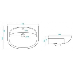 Misty Тумба с раковиной Стелла 65 2 ящика с б/к – фотография-5