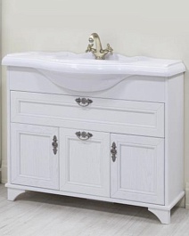 Акватон Тумба с раковиной "Идель 105" дуб белый, рак. Лаура – фотография-1