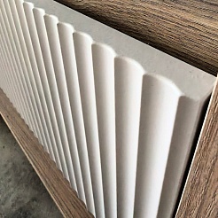 Teymi Тумба с раковиной Vitra 75 Волна подвесная дуб/белый – фотография-10