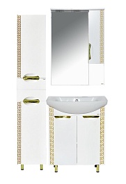 Misty Зеркало-шкаф Престиж 60 R белый/золотая патина – фотография-5