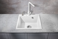 Milacio Мойка кухонная Murcia 51 Cuarzo белая – фотография-2