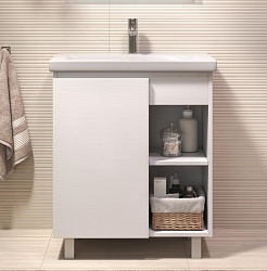 Vigo Мебель для ванной Milos 700-1-0 белая матовая – фотография-4