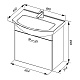 Aquanet Тумба с раковиной "Ирис 65" ящик – картинка-10