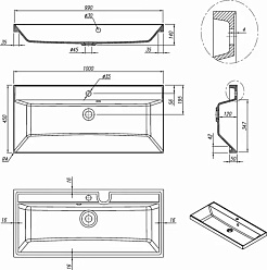 Florentina Раковина Астория 100 антрацит – фотография-2