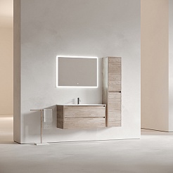 Sancos Тумба с раковиной Libra 100 дуб галифакс натуральный раковина Element 101 CN7003 – фотография-3