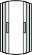 Grossman  Душевой уголок Cosmo 90x90x195 четверть круга профиль черный матовый стекло прозрачное – фотография-13