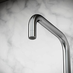 Sancos Смеситель для кухни Stainless с поворотным Г изливом нержавеющая сталь SC12002SS – фотография-5