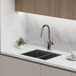 Sancos Смеситель для кухни Grand SC4002GG вороненая сталь – фотография-6