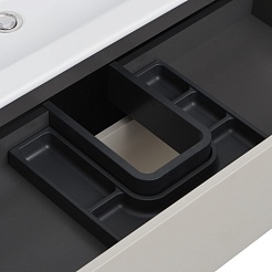 Акватон Мебель для ванной Сохо 100 подвесная слэйт/галька серая – фотография-8