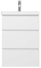 Am.Pm Тумба с раковиной Gem S 60 белый глянец,напольная, с 3 ящиками – фотография-1