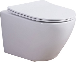 Esbano Унитаз Amapola-N подвесной безободковый белый – фотография-1