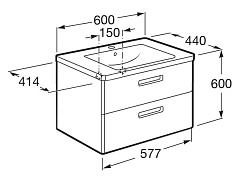 Roca Раковина "Gap Unik 60" 327472000 – фотография-5