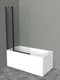 BelBagno Шторка на ванну 100/150 UNO-V-11-100/150-C-NERO – фотография-1