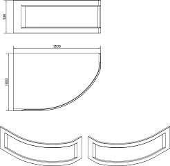 Cersanit Экран для ванны Kaliope 153 ультра белый – фотография-4