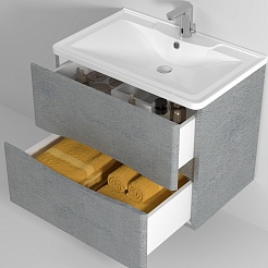 Водолей Мебель для ванной Adel 100 подвесная горный камень – фотография-3