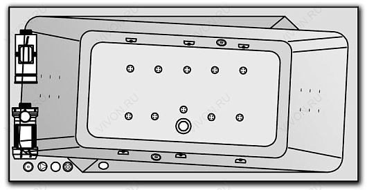 Kolpa San  Комплект гидро-аэромассажа Kolpa San Norma Special (хромотерапия, массаж: боковой, спины, аэромассаж) – фото, картинка, фотография-1