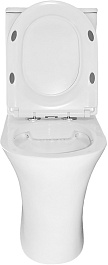 Azario Унитаз-компакт Fretta Round AZ-7121A безободковый с бачком с сиденьем микролифт белый – фотография-8