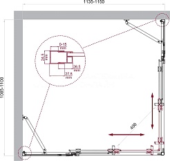 BelBagno Душевой уголок Luce 115/110 LUCE-AH-22-115/110-C-Cr профиль хром стекло прозрачное – фотография-5