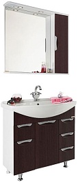 Водолей Мебель для ванной Лира 85 R венге с Б/К – фотография-1