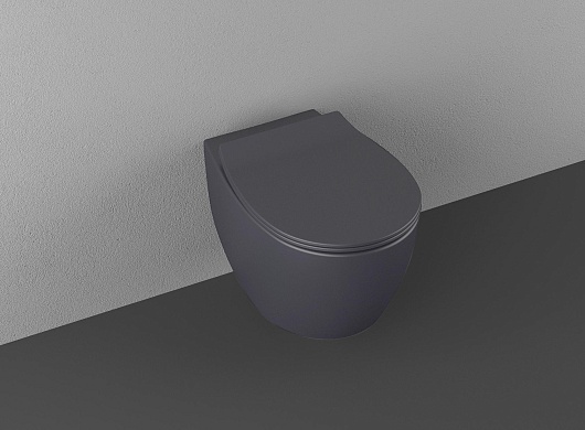 Allen Brau Чаша подвесного унитаза Fantasy 4.11004.AN антрацит – картинка-3