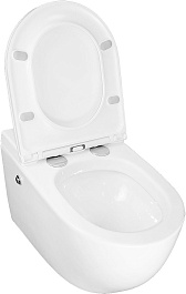 Azario Унитаз подвесной AZ-102C импульсный безободковый с инсталляцией белый – фотография-9