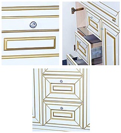 Misty Тумба с раковиной Vena 90 белая патина – фотография-3