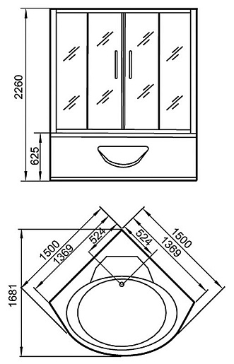 Eago Душевой бокс DA333 F8 – картинка-3
