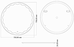 Mixline Зеркало Виттория 70 – фотография-3