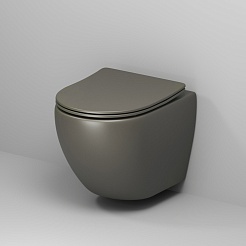 Grossman Унитаз подвесной Color GR-4455GSMS хаки матовый – фотография-5