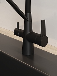 Teymi Смеситель для кухни Solli T10270 черный матовый – фотография-8