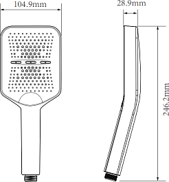 Milacio Душевая лейка MCU.006.GD золото брашированное – фотография-3