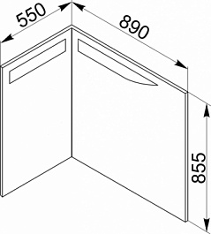 De Aqua Зеркало Трио Люкс L угловое – фотография-2