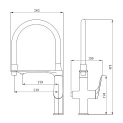 Tokito Смеситель для кухни MITSUISHI хром TOK-MIT-1012 – фотография-3