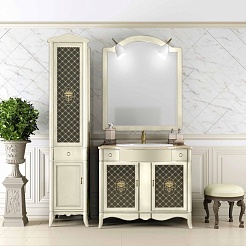 Opadiris Шкаф-пенал для ванной Виктория 44 L слоновая кость – фотография-3