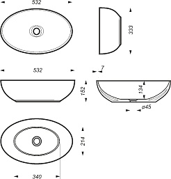 Brevita Раковина мебельная Sanita Luxe Ringo Cut 53 черная – фотография-6
