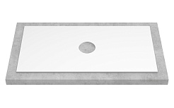 Зов Тумба с раковиной Кито 100 столешница подвесная белая/тростник – фотография-2